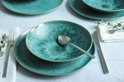Nova Frühstücksset | 12-tlg. | Blau | Steinzeug | Made in Portugal