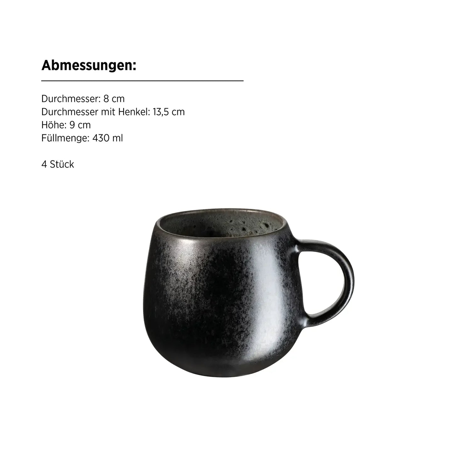 Nova Frühstücksset | 12-tlg. | Grau | Steinzeug | Made in Portugal