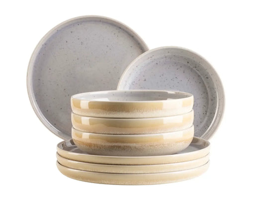 Pastello Tafelservice | 8-tlg. | Flieder | Steinzeug | Made in Portugal