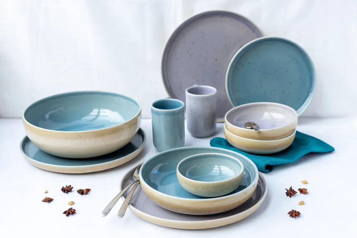 Pastello Dinnerware Set | 8-pc. | Lilac | Stoneware | Made in Portugal