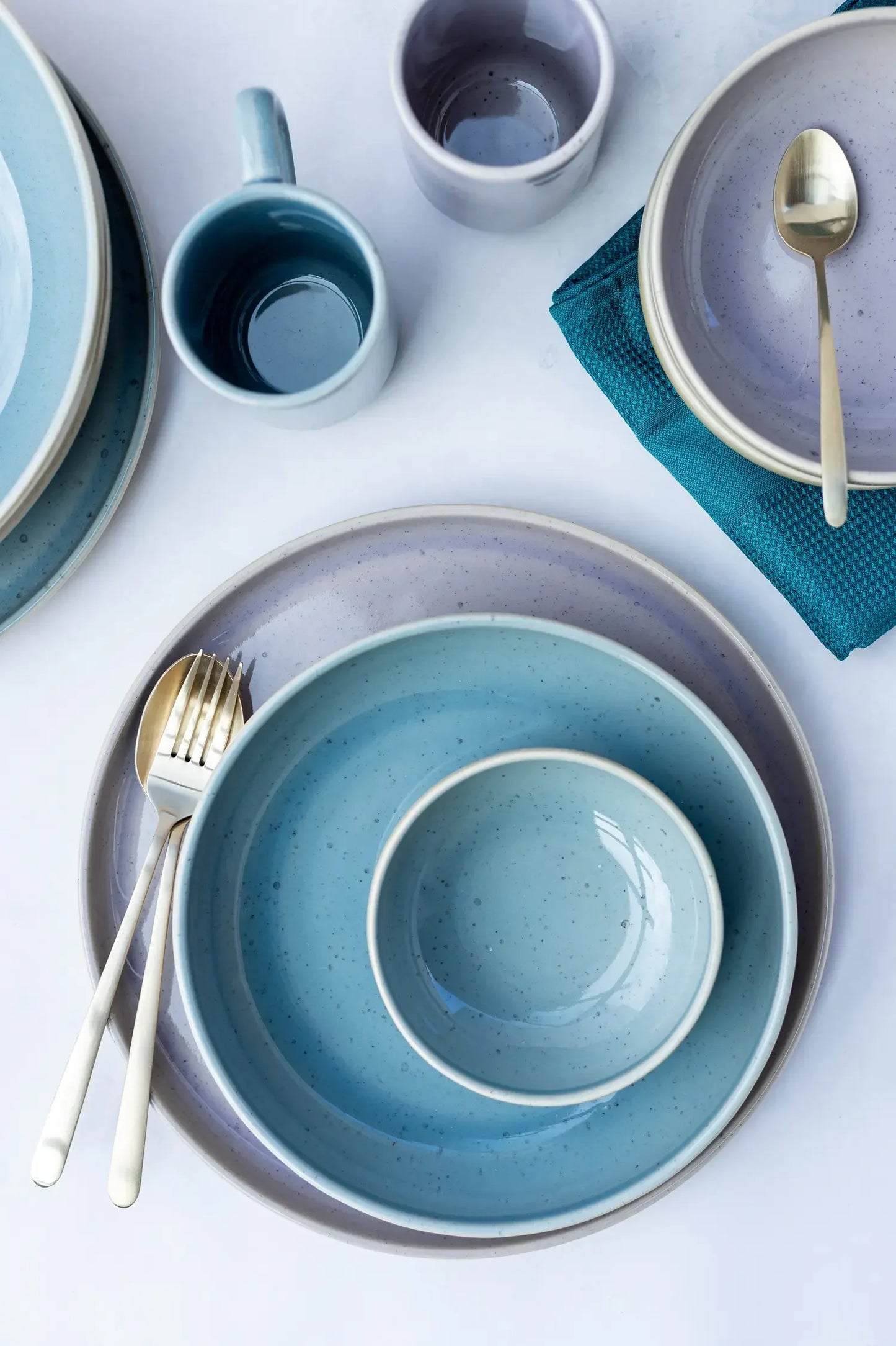 Pastello Schüssel-Set | 5-tlg. | Flieder | Steinzeug | Made in Portugal