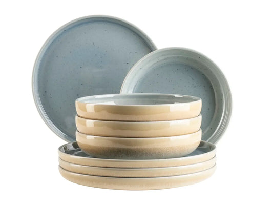 Pastello Tafelservice | 8-tlg. | Blau | Steinzeug | Made in Portugal