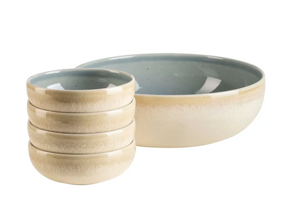 Pastello Schüssel-Set | 5-tlg. | Blau | Steinzeug | Made in Portugal