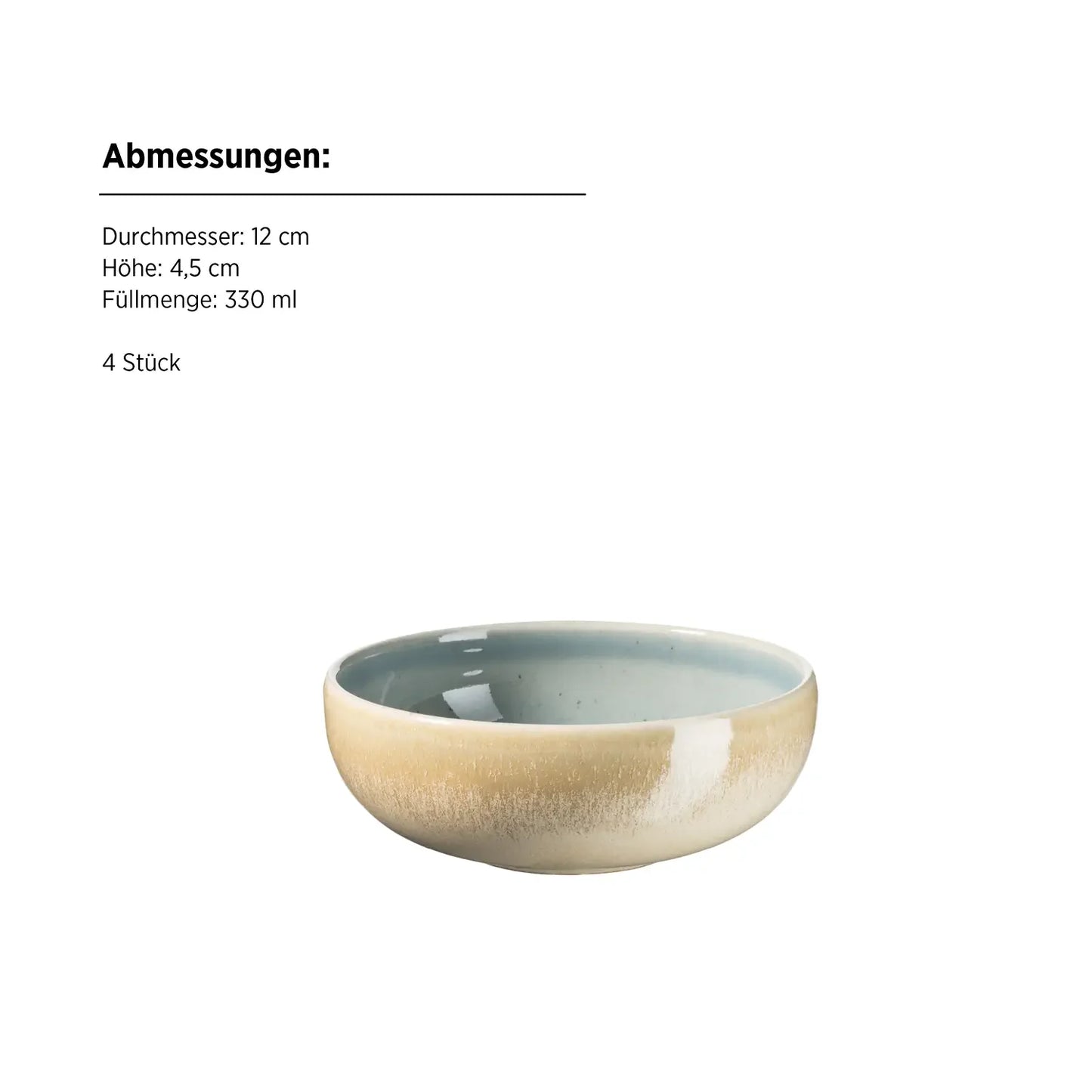 Pastello Schüssel-Set | 5-tlg. | Blau | Steinzeug | Made in Portugal