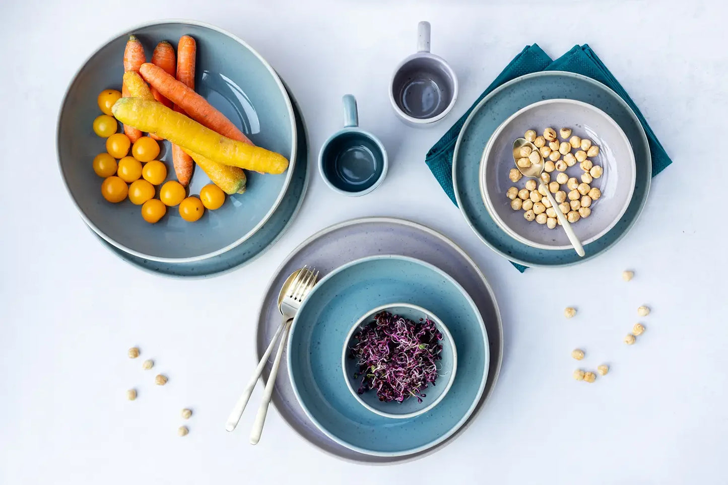 Pastello Schüssel-Set | 5-tlg. | Blau | Steinzeug | Made in Portugal