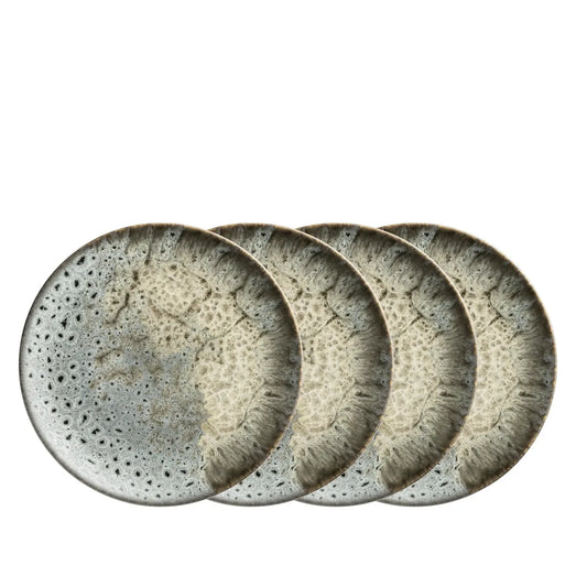 Nova Dessertteller | 4-tlg. | Grau | Steinzeug | Made in Portugal
