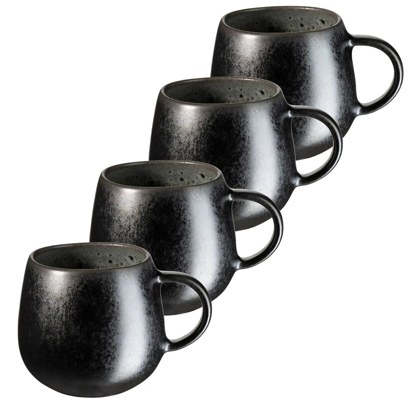 Nova Kaffeebecher 430 ml | 4-tlg. | Grau | Steinzeug | Made in Portugal