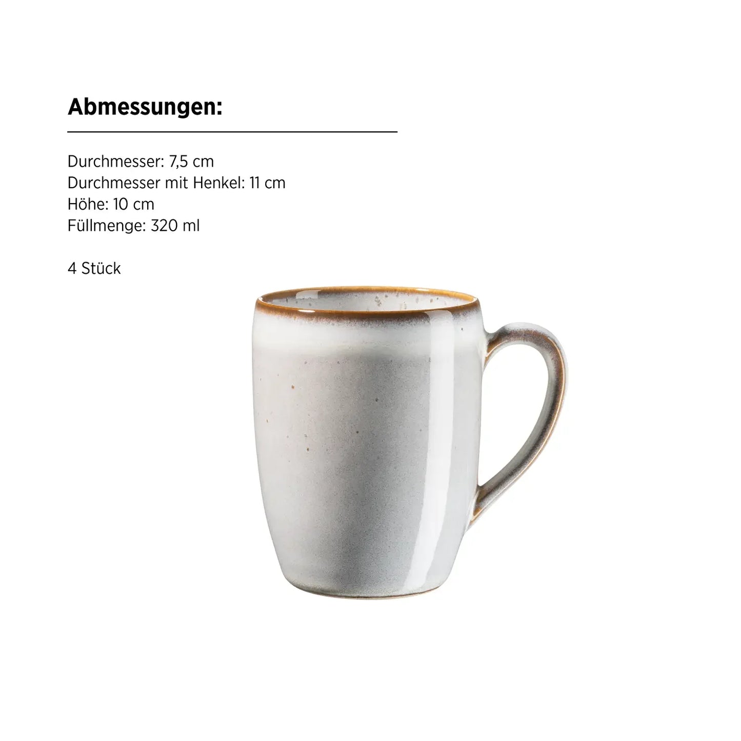Fume Frühstückset | 12-tlg. | Weiß | Steinzeug | Made in Portugal