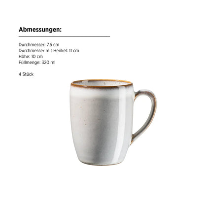 Fume Frühstückset | 12-tlg. | Weiß | Steinzeug | Made in Portugal