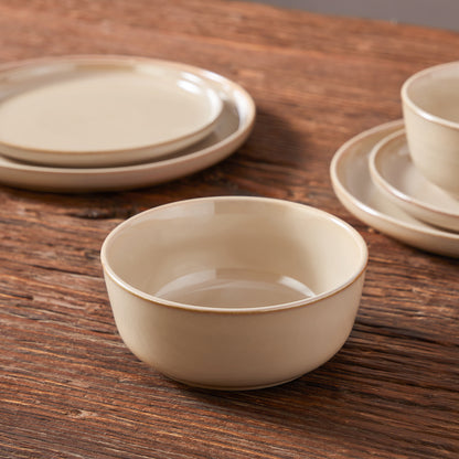 "Chic" Kollektion | 16-tlg. Geschirr Set | Beige | Steingut
