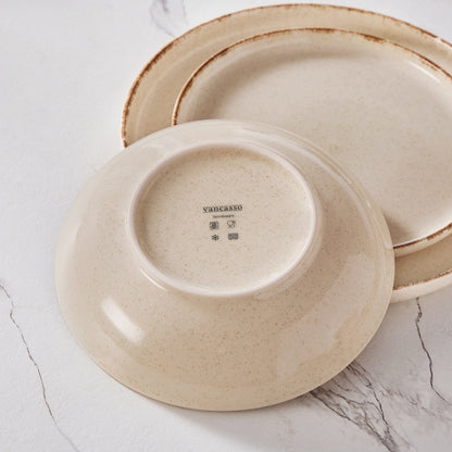 Chic Geschirr-Set 24-teilig, Beige – Steingut