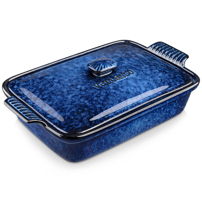 Color Auflaufform mit Deckel, 1,85 l / 3,55 l, Blau – Steingut – 3,55 l