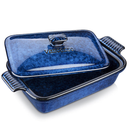 Color Auflaufform mit Deckel, 1,85 l / 3,55 l, Blau – Steingut – 1,85 l