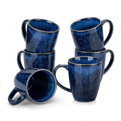 Color Tassen-Set 6-teilig, 360/480 ml, Blau – Steingut – 360 ml