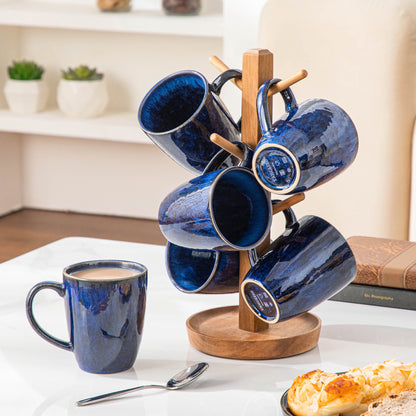Color Tassen-Set 6-teilig, 360/480 ml, Blau – Steingut – 360 ml