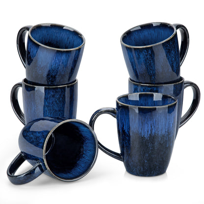 Color Tassen-Set 6-teilig, 360/480 ml, Blau – Steingut – 480 ml