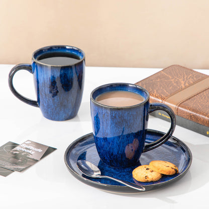 Color Tassen-Set 6-teilig, 360/480 ml, Blau – Steingut – 480 ml