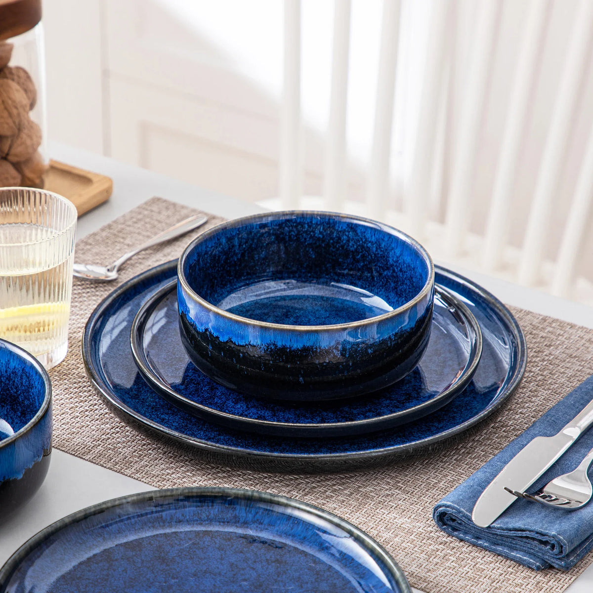Color Pure Geschirrset Blau 18/36-tlg – Töpferkunst