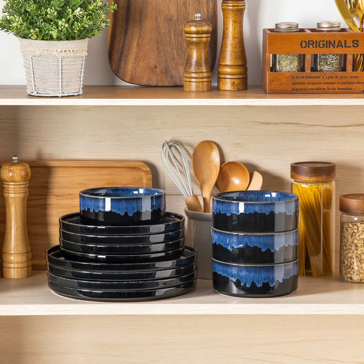 Color Pure blau Tafelservice – Töpferkunst