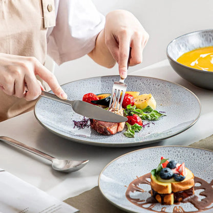 "Elegance" Kollektion | Geschirr Set 16/32/48-tlg. | grau | Steingut - Töpferkunst | Steingut Geschirrsets