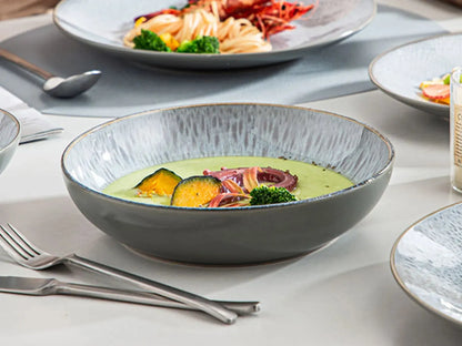 "Elegance" Kollektion | Geschirr Set 16/32/48-tlg. | grau | Steingut - Töpferkunst | Steingut Geschirrsets