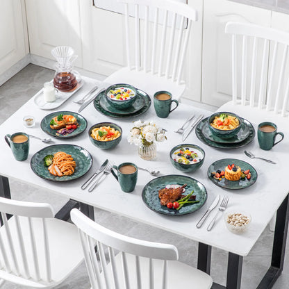"Color" Kollektion | 16/32/48-tlg. Geschirr Set | Grün | Steingut - Töpferkunst | Steingut Geschirrsets