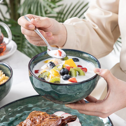 "Color" Kollektion | 16/32/48-tlg. Geschirr Set | Grün | Steingut - Töpferkunst | Steingut Geschirrsets