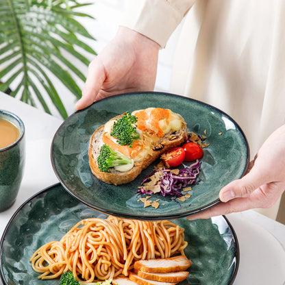 "Color" Kollektion | 16/32/48-tlg. Geschirr Set | Grün | Steingut - Töpferkunst | Steingut Geschirrsets