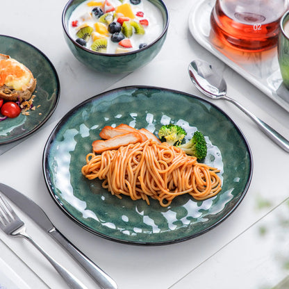 "Color" Kollektion | 16/32/48-tlg. Geschirr Set | Grün | Steingut - Töpferkunst | Steingut Geschirrsets