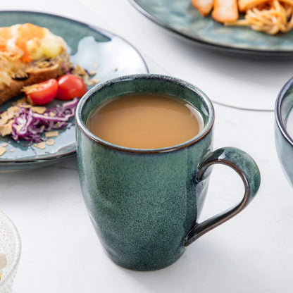 "Color" Kollektion | 16/32/48-tlg. Geschirr Set | Grün | Steingut - Töpferkunst | Steingut Geschirrsets