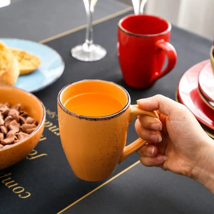 "Retro" Kollektion | Geschirr Set 16/32/48-tlg. | bunt | Steingut - Töpferkunst | Steingut Geschirrsets